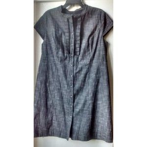 Merona dark gray office cap sleeved shirt dress